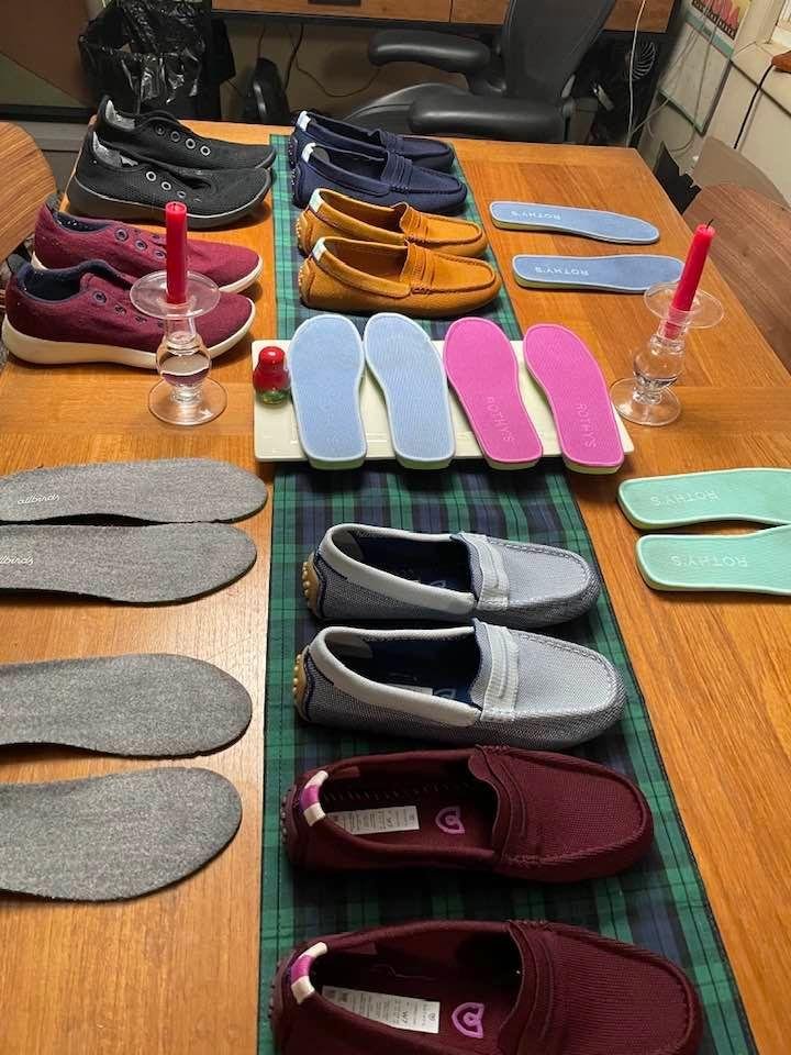 It was wash the Rothy’s and Allbirds day
