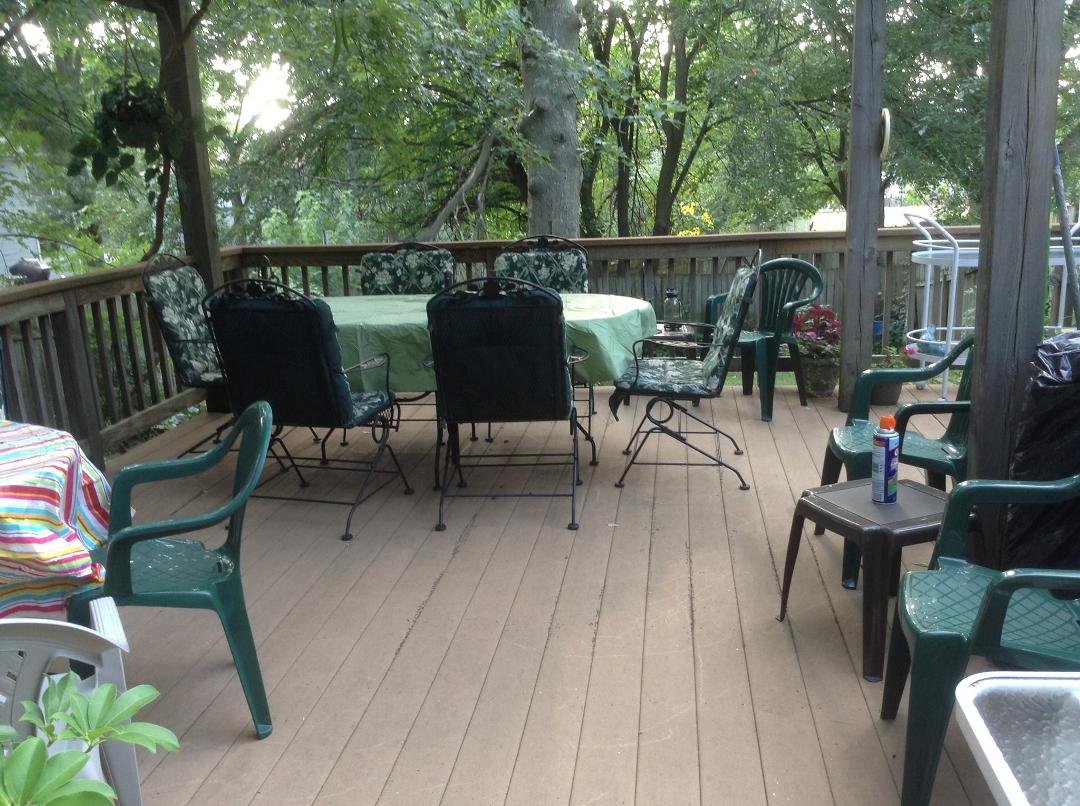 Finally got my deck to where we can sit on it, the nicer weather helps too.