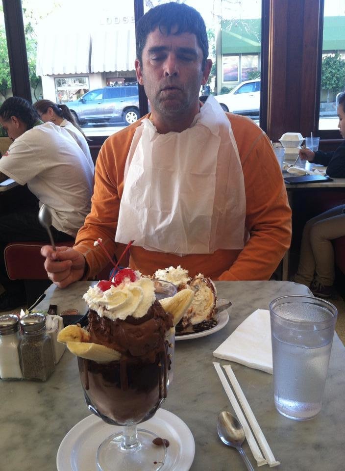 William Lawson enjoying his ice cream