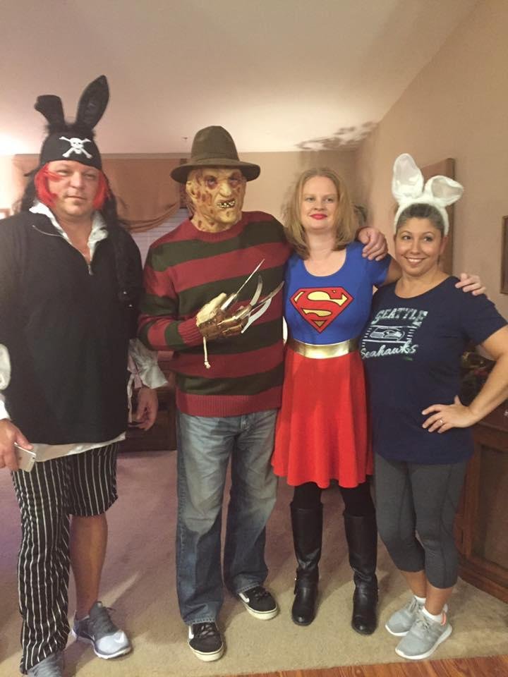 The kids going to a party.