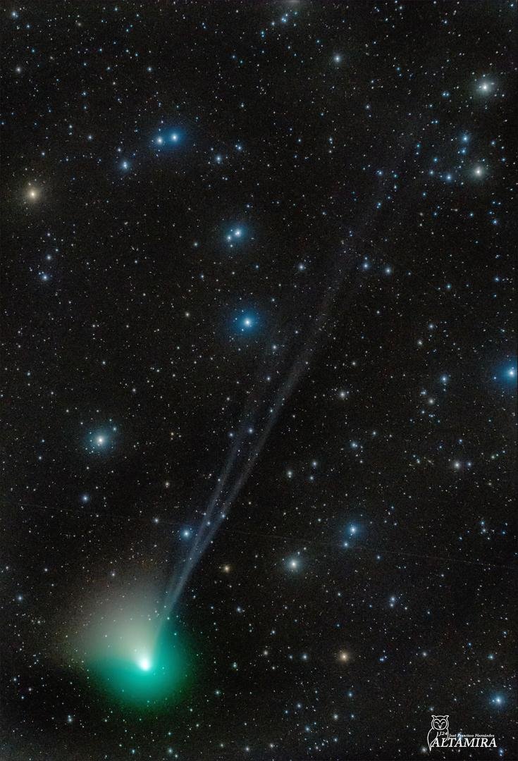Tails of Comet ZTF
Image Credit & Copyright: Jose Francisco Hernández
Explanation: Comet ZTF may become visible to the unaided eye. Discovered early last year, this massive snowball has been brightening as it approaches th