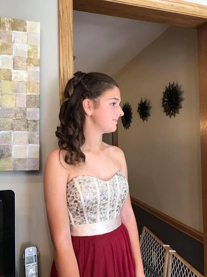 Makayla getting ready for homecoming