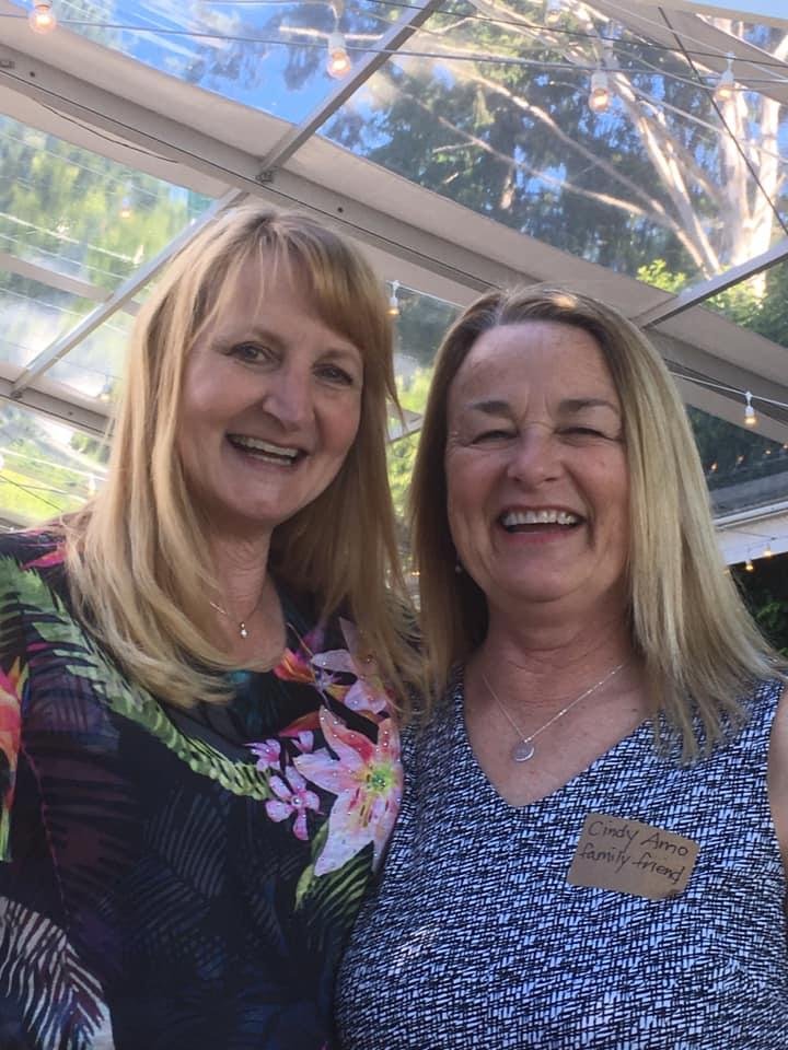 With Cindy Mathisen Amo at
the celebration of life for Lindsey McIlwain - such a gem who will be greatly missed by many!