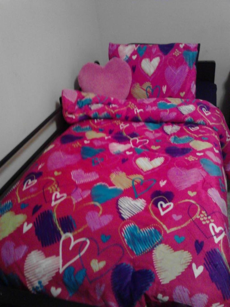 My bed..my new sheets set and Comforter it come with pillow case 1