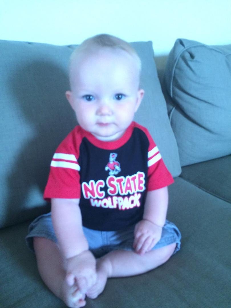 Newest NCSU fan all the way in Okinawa! Colt