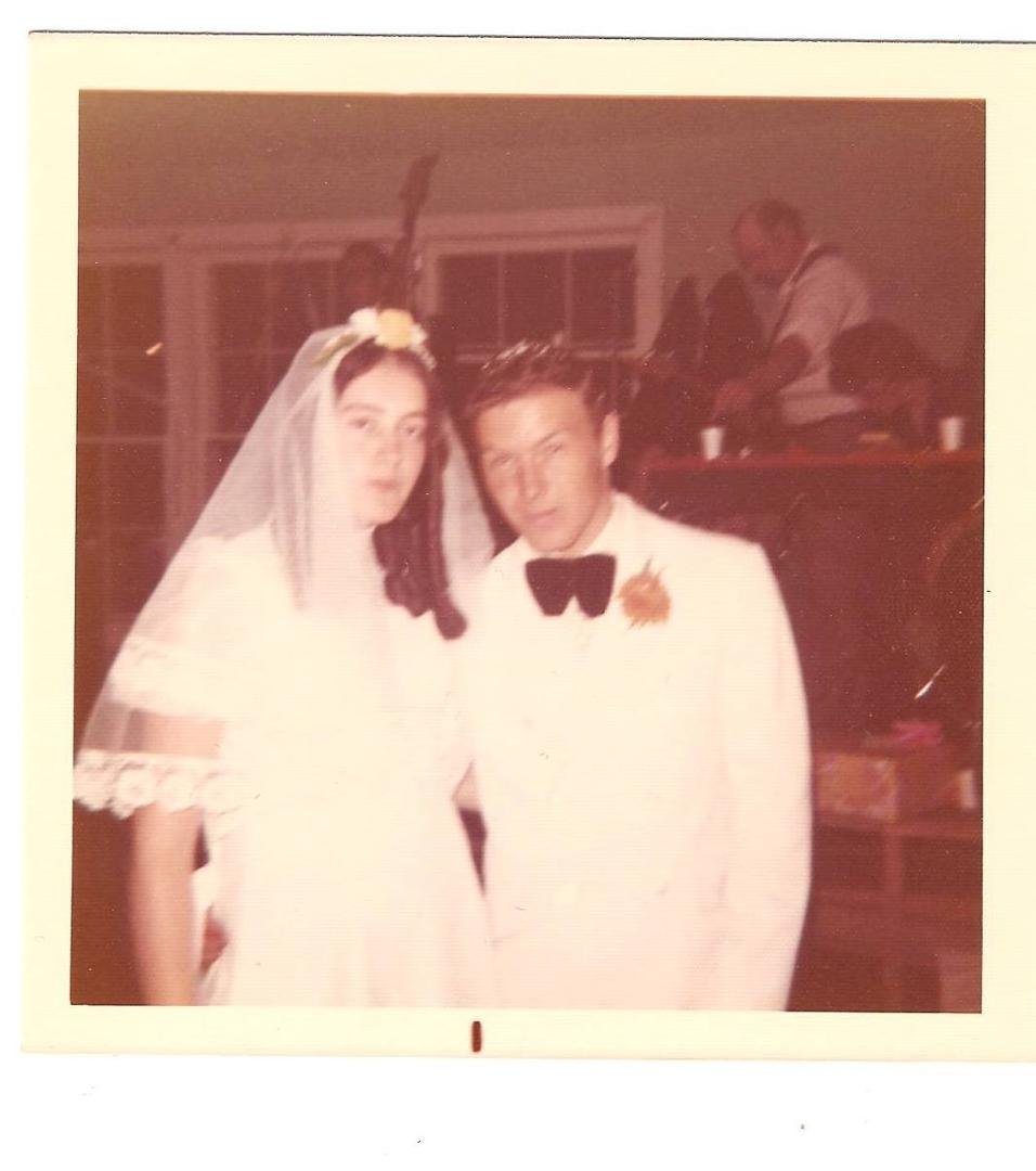 A few more pounds, a few more grey hairs, 2 beautiful daughters, 2 sons-in-law, 5 grandchildren - the past 40 years have been good to you. Wishing you both a very happy anniversary and many more.