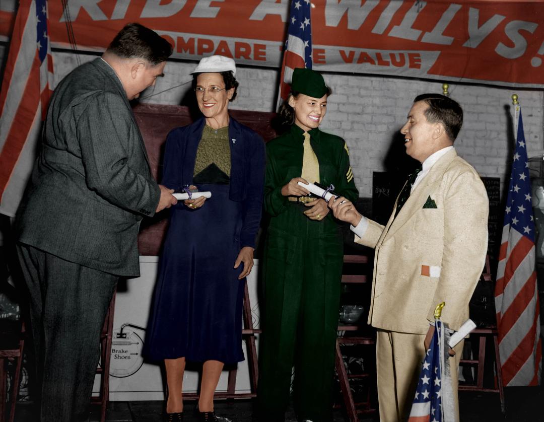 My grandfather, Ralph Karr, (right), worked for Willys Overland. He taught women to work on the new Jeep and Willys cars during WWII. Willys won for the design of what would become the iconic brand, Jeep. Bantam Austin, Wil