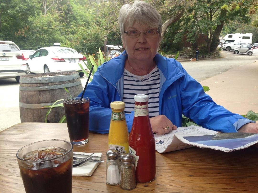 Lunch at pub in Big Sur, CA.  Great photo opportunities today.  I have taken over 200 photos of the areas along  Highway 1 today