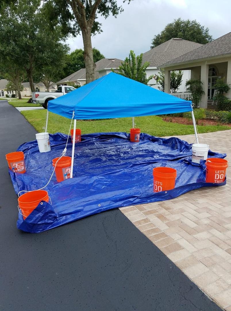 LOOK, it's raining buckets!