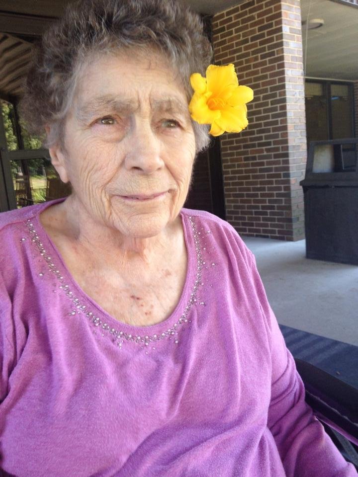 Mom enjoying the nice weather