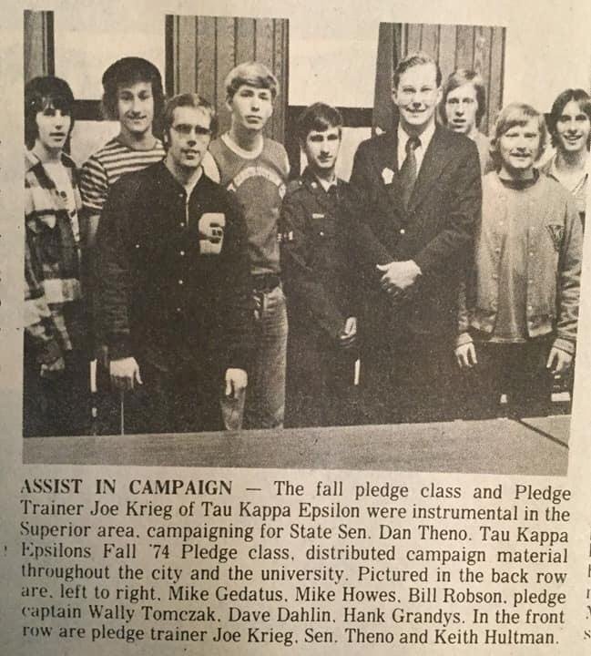 Mike Gedatus; Bill Robson
An oldie shared in a Superior Post run by Gary Androsky...