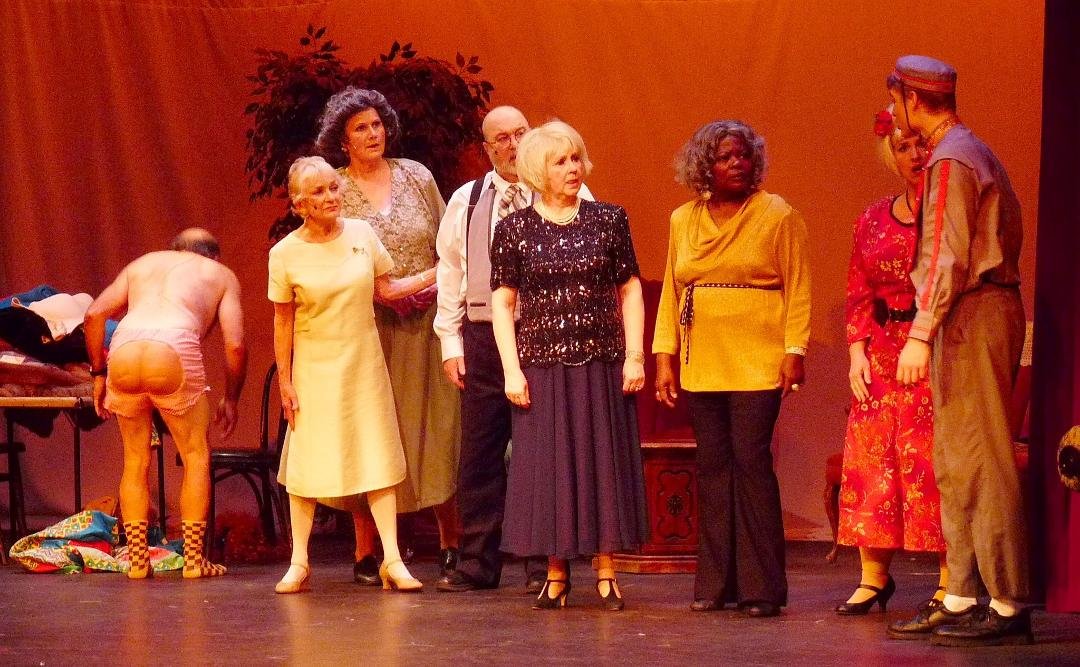 Only in a play do you get the chance to moon over a hundres people like I did. LOL