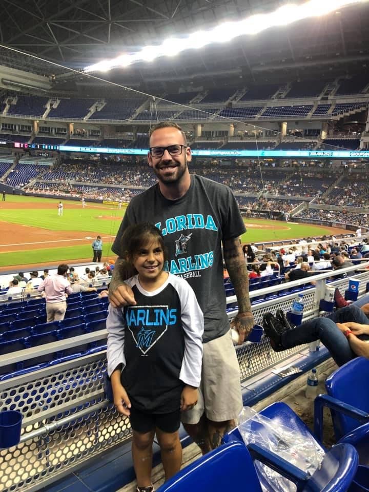 In 1997 I took David to World Series game 2. Florida Marlins vs Cleveland Indians. This week David took Mia to her first Marlins game. They played the Cleveland Indians again. 
Full circle.