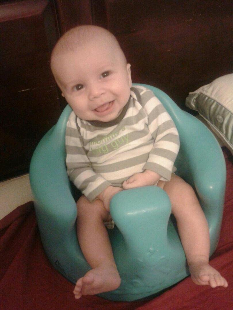 Atticus looks very happy today! I love my grandbabies so much!