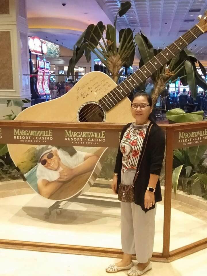 My beautiful wife and I are having a great time with our dear friends David $ Sharon Spretz at Jimmy Buffet Margaritaville Hotel & Casino Bossier City, Louisiana.