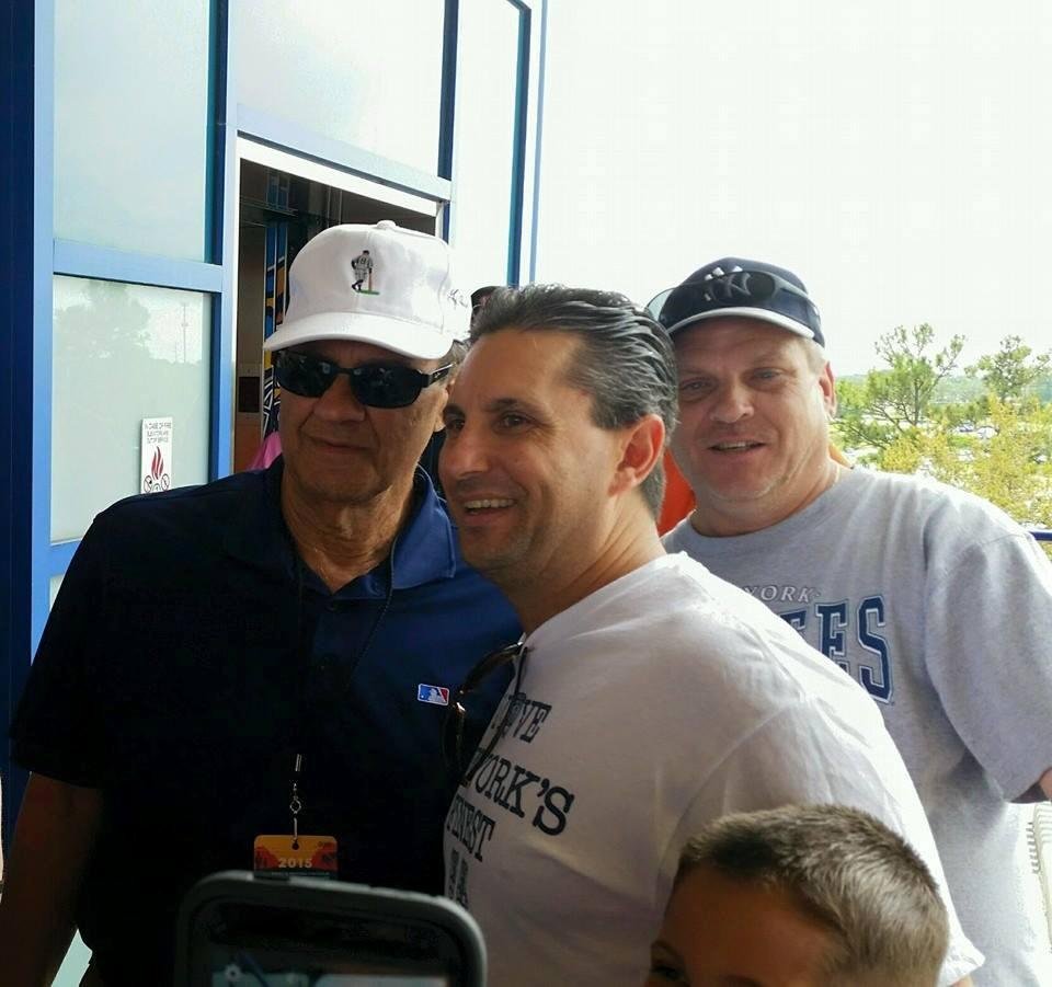 With Joe Torre at Mets/ Yankees