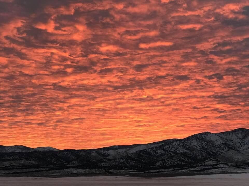 Going through Kanosh this morning, I almost missed this sunrise.