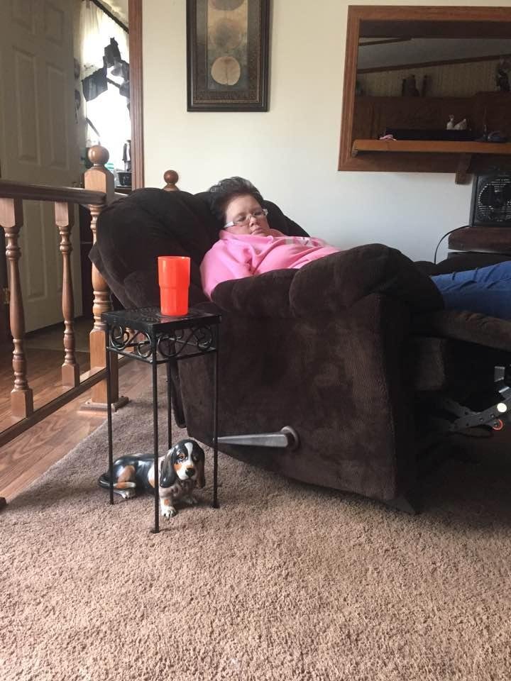 This is what Alison does after she eats at my house on Sunday