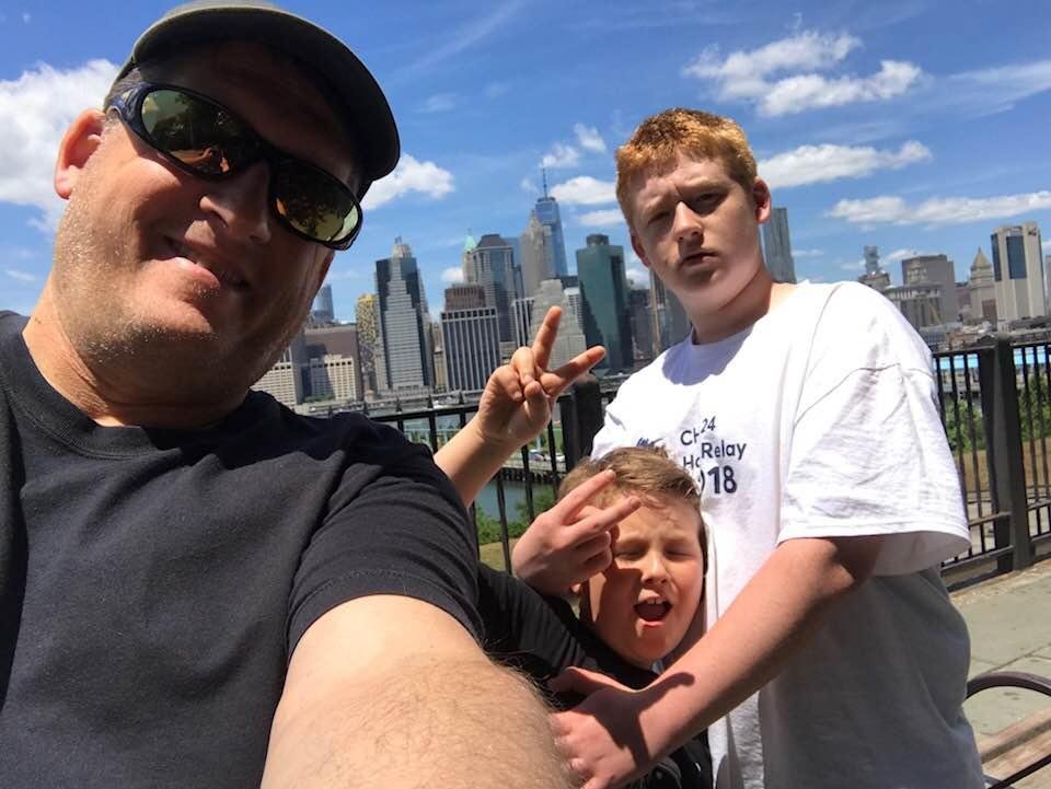 Me and the boys at the promenade in Brooklyn Heights!