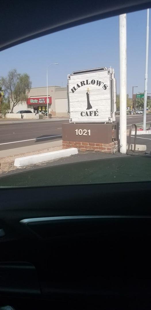 So driving around Tempe, AZ to day and found this... My favorite movie star. Wonder what kind of food they serve?
