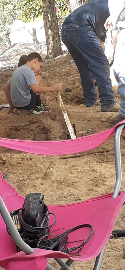 Grandkids working hard