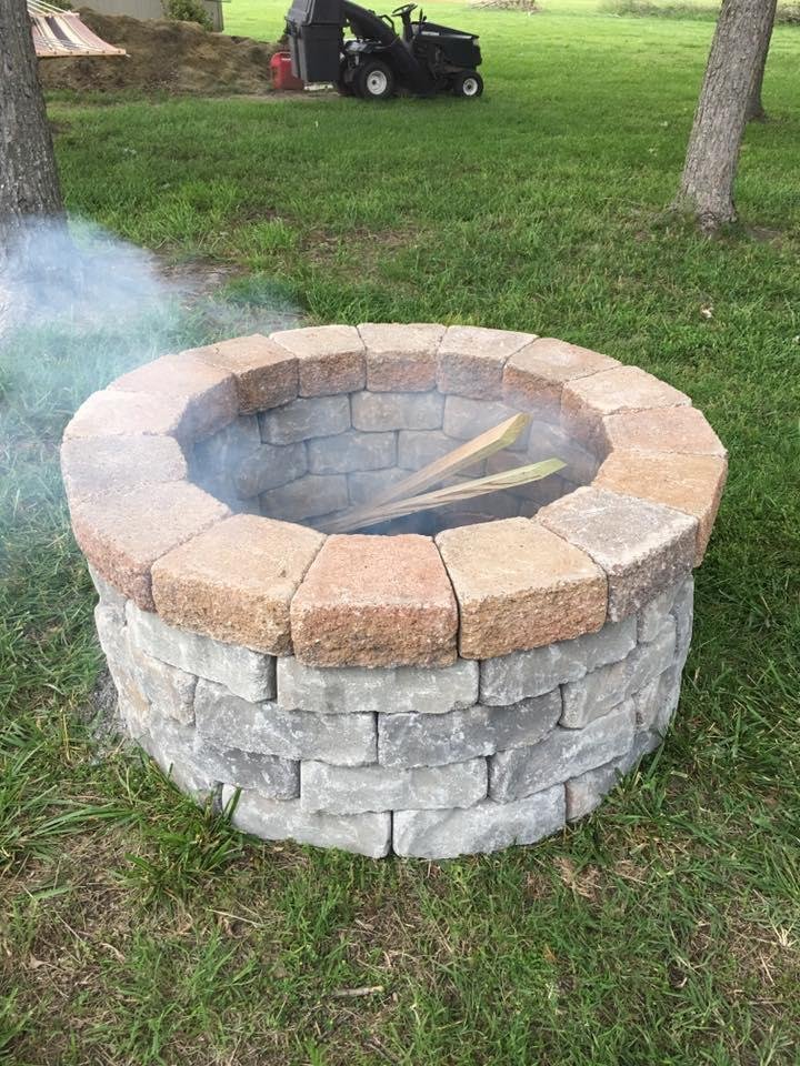 Jim Gibala made a fire pit for Carolyn's early birthday present!