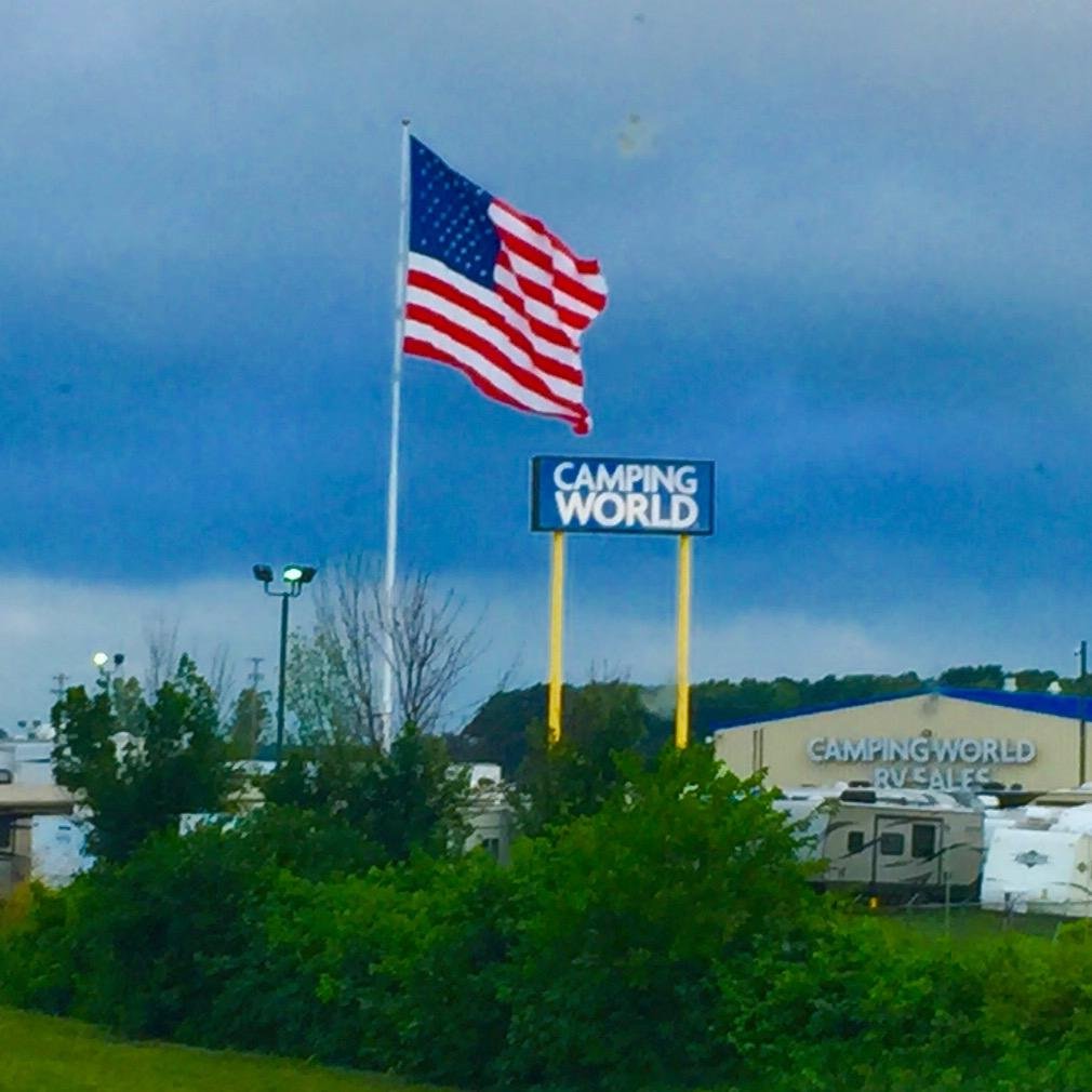 Camping World has the right idea, the highest sign on their property is the sign of our nation!!!