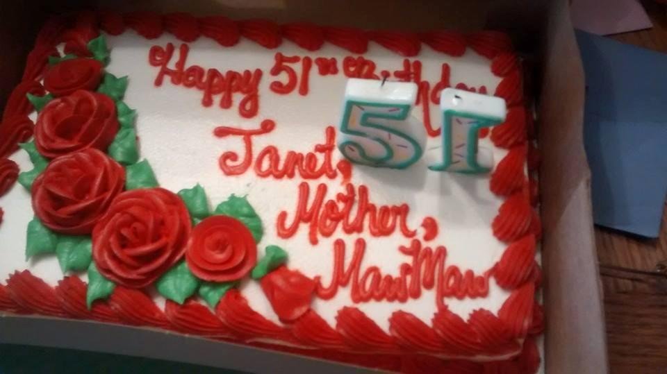 Happy birthday to my wife Janet