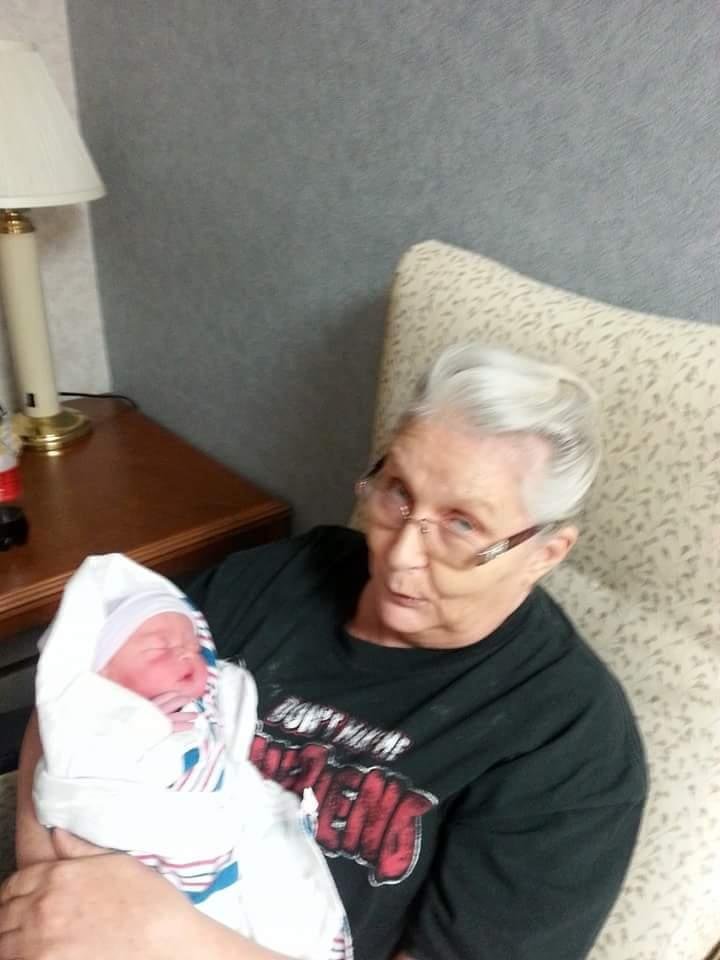 the newest great grandchild a little girl names Rebecca angel daughter of
Samantha Tober .