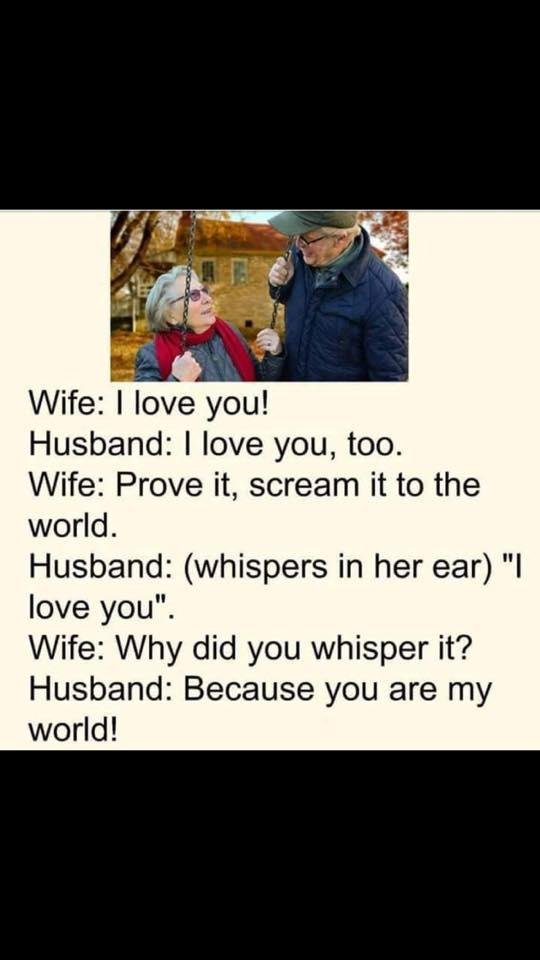 My hope is that you all have a partner that you can relate this to.