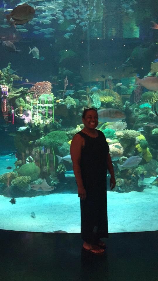 At the aquarium in Las Vegas