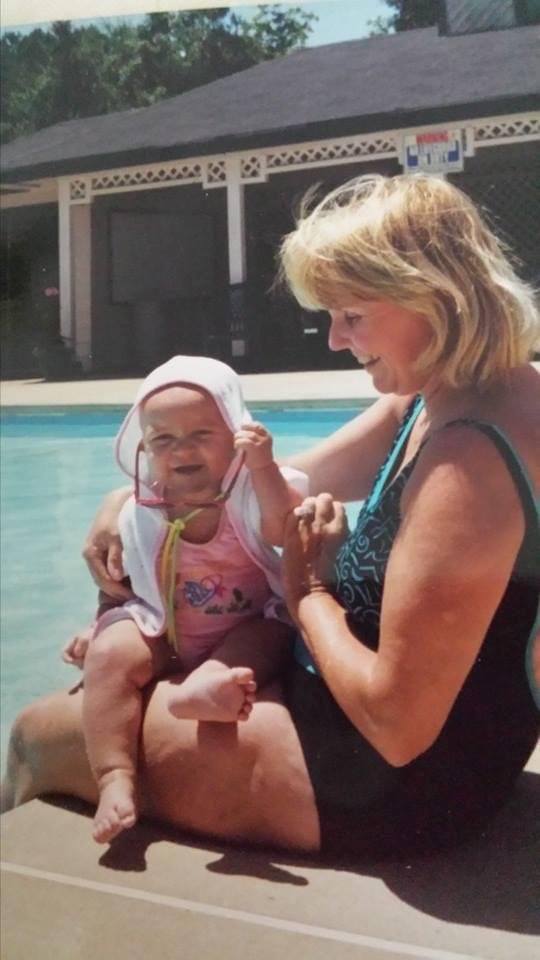 Hayley first time at our pool