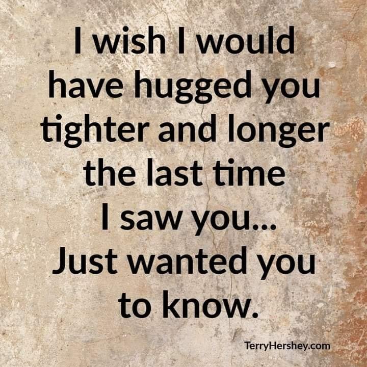 I wonder when the hugging can start again