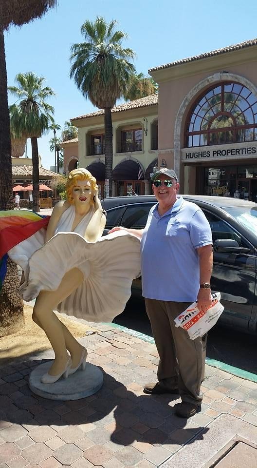 Giving Marilyn a hand.