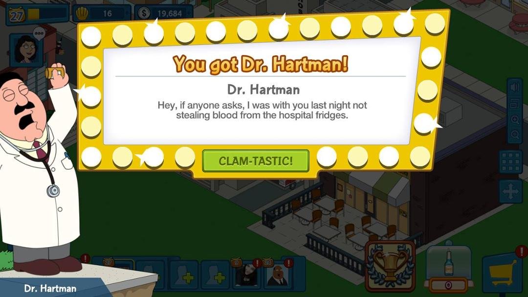 Sharing this from the <a href="https://www.facebook.com/playfamilyguy">Family Guy: The Quest for Stuff</a> game.