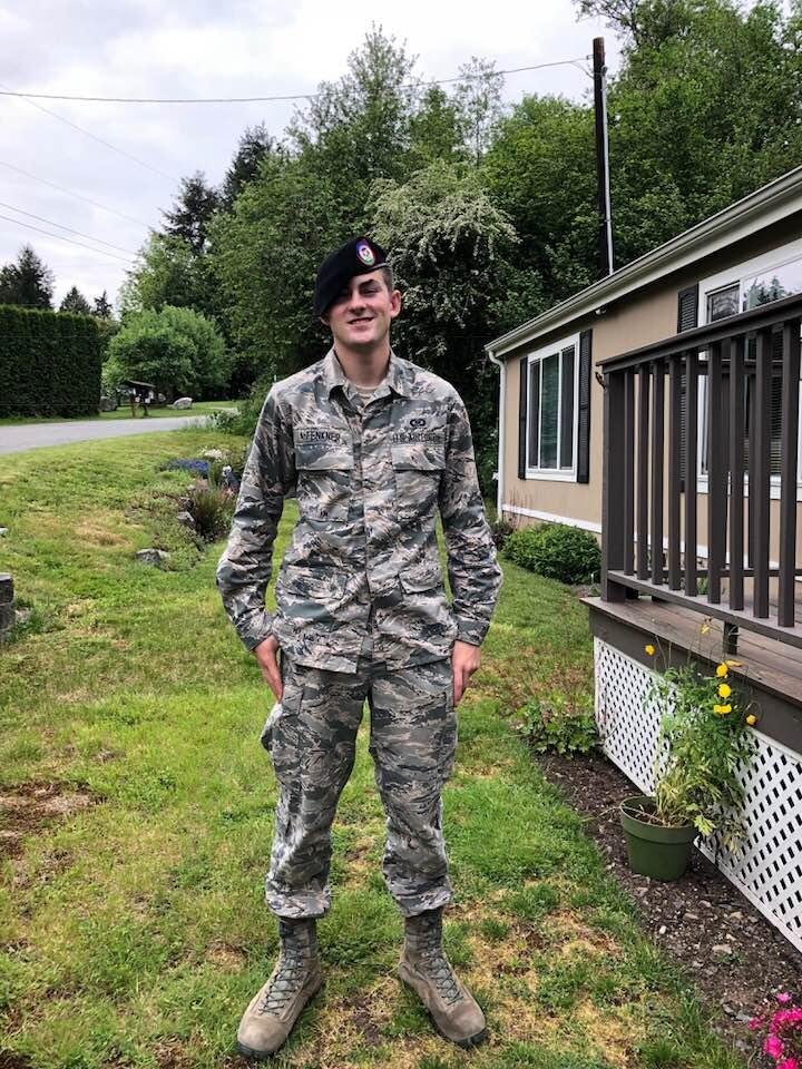 Home for a few days. Very proud of you Trevor