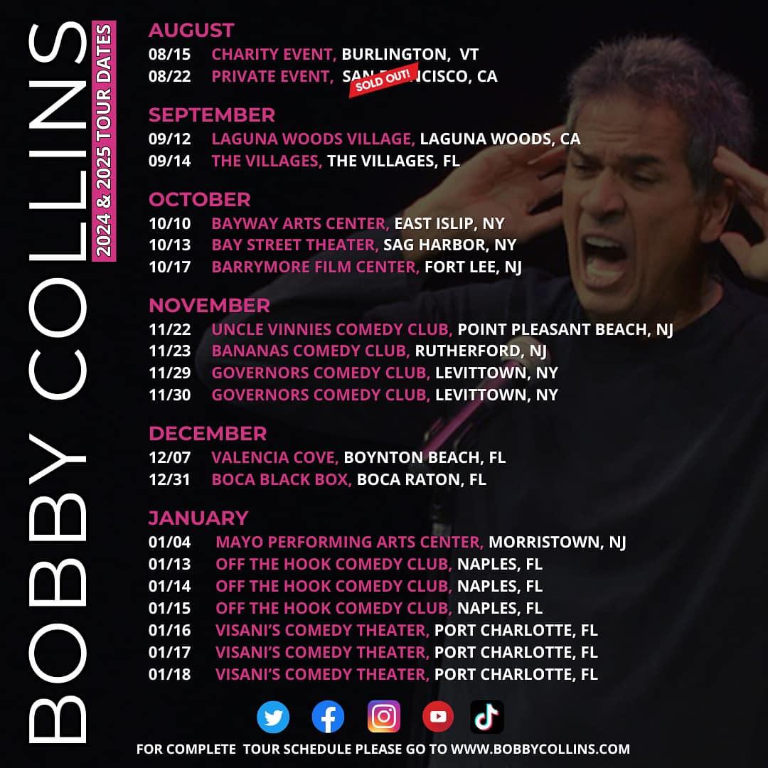 👋🏻Hi everyone. Here’s an updated schedule of upcoming shows. More to come! I’m trying to perform in as many cities as possible.
Hope to see you at a show, thanks for your continued support! 🙂❤️
.
.
.
.
.
.
#bobbyco