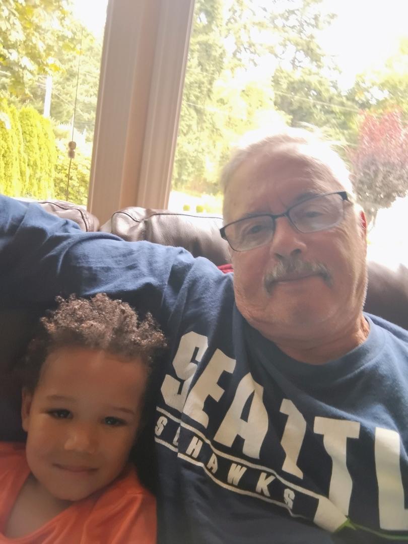 Spending the day with my great grandson.