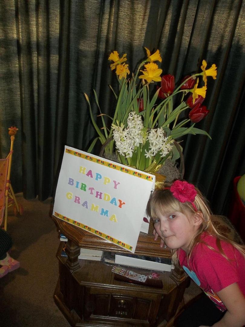 Pretty birthday card from my grandkids.