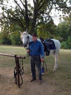 This is our other Arab Khemali. Tacking him up for local trail ride. Love this horse had him since he was a fold. 15.5 hands and lots of energy can't wear him out always ready to go.