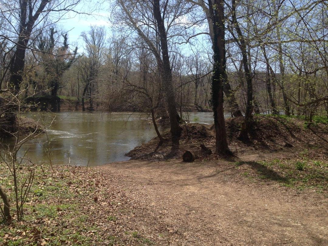 At Lock 10: lock tender's house, duckweed, and a Potomac backwater