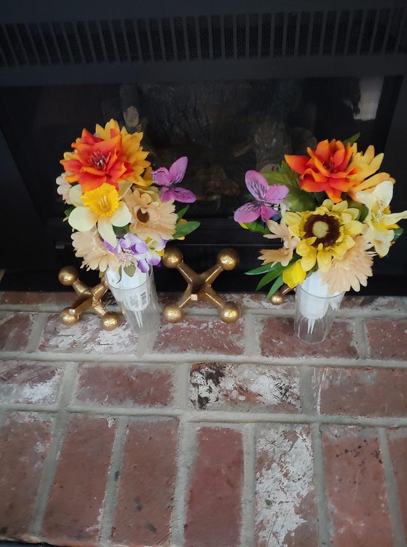 Flower arrangements for my dad and Dave!