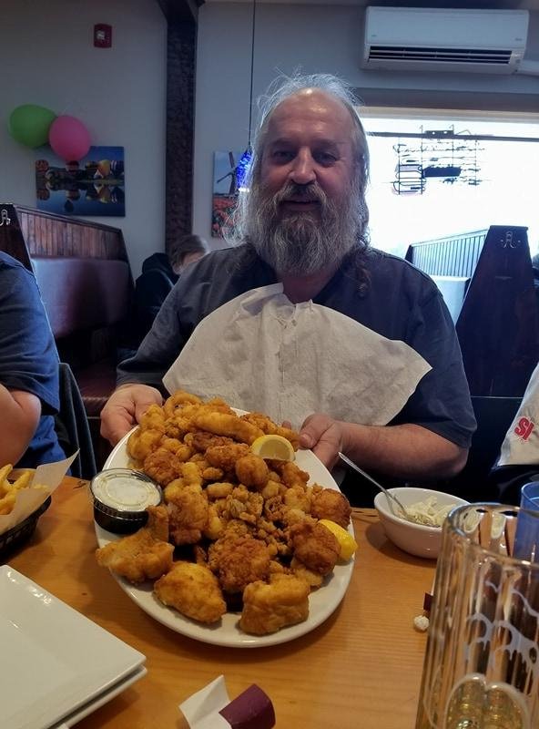 Now that's a seafood platter! In Cornish,ME.