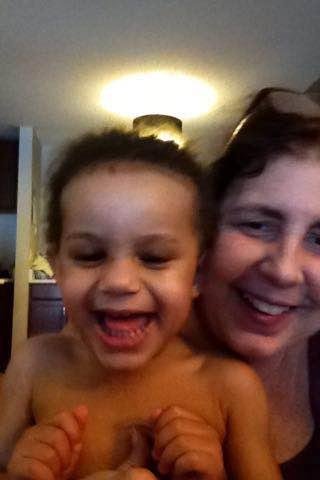 I was tickle him he laugh so hard lol cute