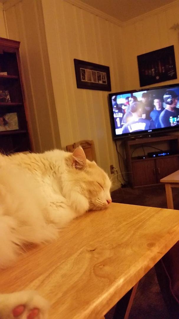 Me and Nyla watching the Indians. Well I am anyway.
