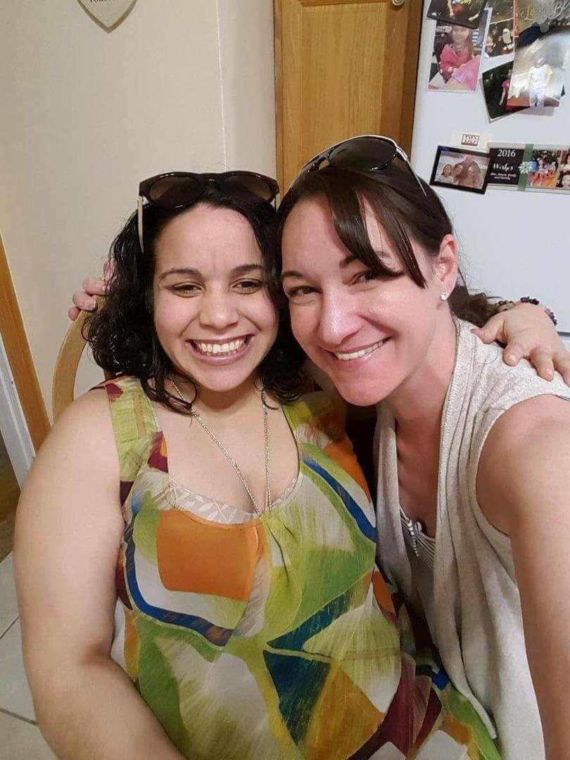 My daughter Kim and my son's girlfriend  Easter Sunday April 162017