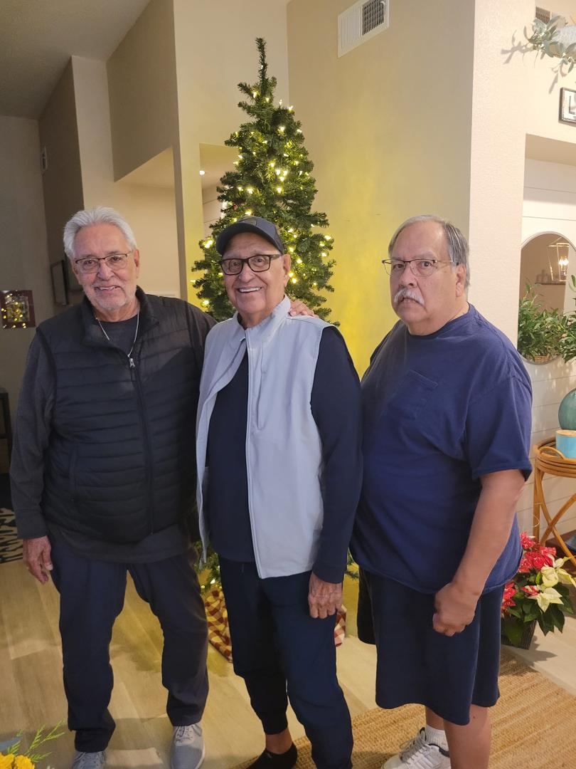 Me and my brothers on our 74th birthday.