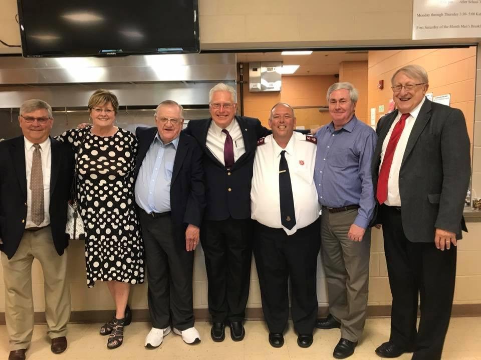 Major's Mike and Shirley Myers retirement ceremony at the Salvation Army today