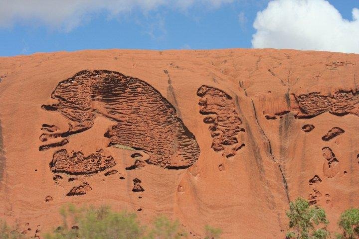 Natural erosion created an image that locals call "the Brain".