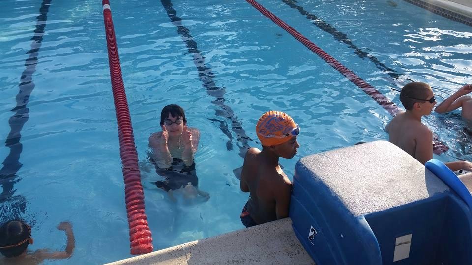 Swim Team season is here!!!! Connor Gray at practice today. Go Piranhas!!!!